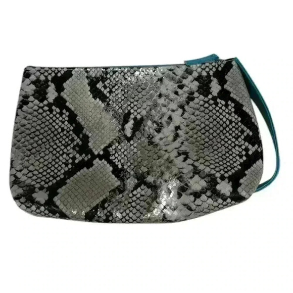 ULTA Faux Snake Skin Cosmetic Bag Zip Closure Side Handle NWOT - Picture 4 of 7